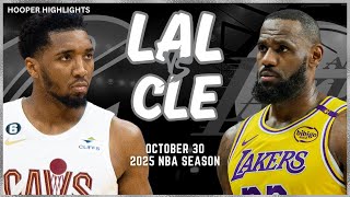 Los Angeles Lakers vs Cleveland Cavaliers Full Game Highlights  Oct 30  2025 NBA Season [upl. by Park652]