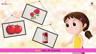 Red Colour Song For Kids  Rhymes on Colour by Periwinkle [upl. by Eirrahs]