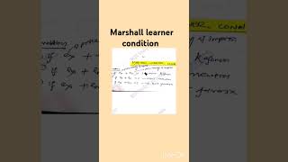 Marshall Learner Condition shortvideo shortsviral shortsfeed shortsugcnet netjrfeconomics [upl. by Bannasch]