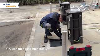 Installing hydraulic bollards  Pilomat 275P600A [upl. by Sardella472]