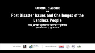 National DialoguePost disaster issues and challenges of the landless people [upl. by Assirehs]