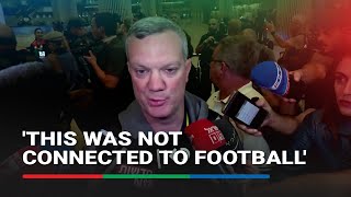 Maccabi Tel Aviv CEO recounts Amsterdam riots on arrival in Israel  ABSCBN News [upl. by Ettenna738]