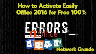 How to Activate Easily Office 2016 for Free 100 [upl. by Ion]