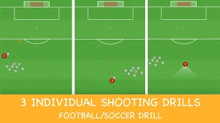 3 Individual Shooting Drills  FootballSoccer [upl. by Adranoel]