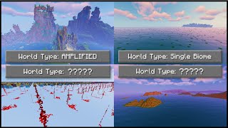 Minecraft  All World Types [upl. by Ener]