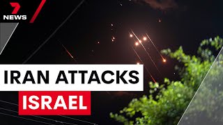 Iran launches ballistic missile attack on Israel  7NEWS [upl. by Hgielar]