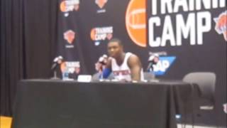 Cleanthony Early talks to media at Knicks media day [upl. by Schiff998]