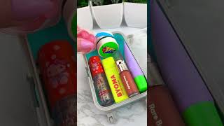 Packing Mini Suitcase with PREPPY Lip Balm Part 2 Satisfying Video ASMR asmr oddlysatisfying 💄💋 [upl. by Assilram]