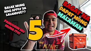 LALAMOVE LIMANG BAGAY NA DAPAT ALAM MO BAGO MAG APPLY SA LALAMOVELALAMOVE BOOKINGSHEEPVLOGS [upl. by Madelyn]