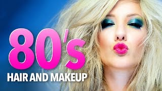 1980s hair amp makeup tutorial [upl. by Ahsemak]