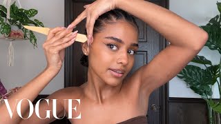 Tyla’s AllinOne Wellness Skincare and Makeup Routine  Beauty Secrets  Vogue [upl. by Sakovich325]