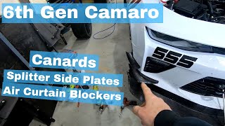 6th Gen Camaro Aero Canards Splitter Side Plates Air Curtain Blockers [upl. by Hengel]