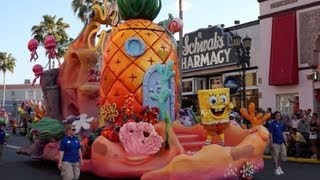 Full Universals Superstar Parade starring Despicable Me SpongeBob Dora and Hop [upl. by Farra]