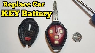 How to Change Replace Car Key Battery Mitsubishi Lancer [upl. by Marquis]