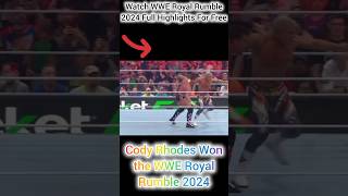 🤔Cody Rhodes Won the 💪Royal Rumble 2024 shorts wwe royalrumble trending viral [upl. by Nnuahs143]