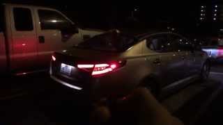 2013 Kia Optima Hybrid Night Startup Walkaround [upl. by Norbel]