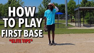 How to Play First Base  8 Easy Tips to Become an Elite First Baseman [upl. by Ethelstan]