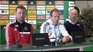 Pressekonferenz vor dem Heimspiel gegen SK Sturm [upl. by Ahsieket171]