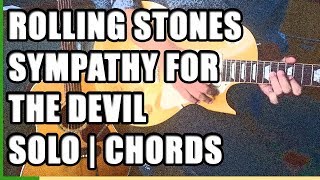 How to play Sympathy for the Devil Rolling Stones  solo Guitar lesson tutorial [upl. by Dov]