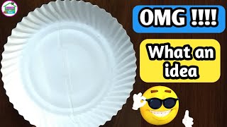 Best out of waste paper plates crafts  Easy paper plate crafts  disposable plate crafts [upl. by Euqilegna321]