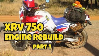 Honda XRV750 Engine Rebuild Part 1 [upl. by Ardie]