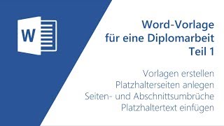 Vorlage für eine Diplomarbeit 13 [upl. by Alegnad]