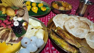 Jamai sasthi special menu  Veg breakfast recipe  Jamai sasthi special thali  Jamai sasthi special [upl. by Vlada]