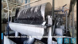 BAS® Wet Magnetic Drum Separator Micronized Fe3O4 Iron Ore Beneficiation [upl. by Tychonn]