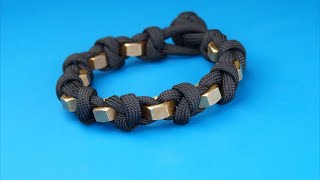 Paracord Bracelet with Brass Nuts [upl. by Eizeerb520]