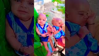 Twins cute babys 😘🤗shortvideo cute [upl. by Aicilaana]