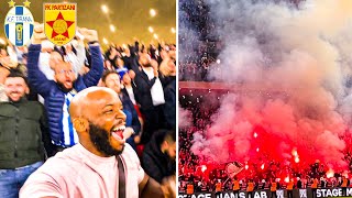 AMERICAN FAN EXPERIENCES THE MOST INTENSE DERBY IN ALBANIA  TIRANA VS PARTIZANI [upl. by Eesac]