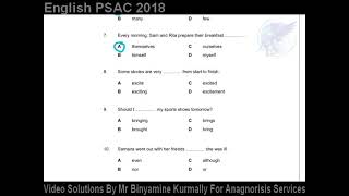 Question 2 MCQ 8 PSAC 2018 [upl. by Pernas]