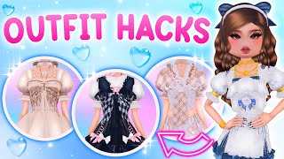 15 OUTFIT HACKS YOU NEED TO TRY IN DRESS TO IMPRESS NONVIP  VIP [upl. by Luemas709]