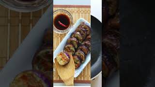 Tortang TalongEggplant Omelette Patties I Stuffed Eggplant Rings Inspired by MitzCA channel shorts [upl. by Belac]