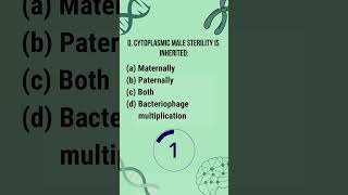 NEET Exam Prep Inherited Cytoplasmic Male Sterility MCQs  YouTube Shorts [upl. by Leahicm]