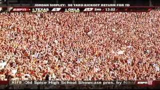 Jordan Shipley Kickoff Return Against ou 2008 [upl. by Mallon]