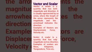 Vector and scalar [upl. by Aivon]