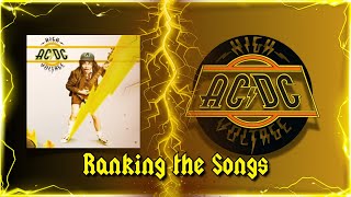 ACDC High Voltage Song Rankings [upl. by Anitsyrhk]