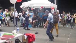 NSW Police Officer Dancing At PCYC Event Martin Place [upl. by Kimber]