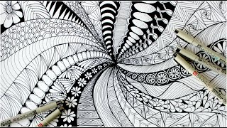 Zentangle art  Doodle patterns  Zendoodle [upl. by Susette]