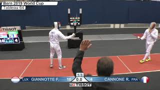 2019 385 T64 30 M E Individual Bern SUI WC RED CANNONE FRA vs GIANNOTTE LUX [upl. by Selin934]