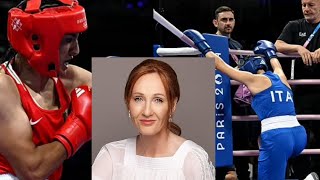 JK Rowling slams cheat after biological male Imane Khelif wins 46second Games fight [upl. by Leckie]