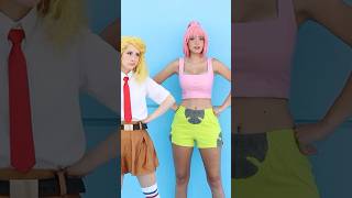 “Patrick say that again 🤔”  SpongeBob and Patrick cosplay w ​⁠halcybella 🌊🧽💕 [upl. by Basia]