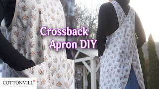 한장의 패턴으로 쉽게 만드는 크로스백 앞치마 DIY 유치원 어린이집 앞치마  Crossback Apron Tutorial [upl. by Eleda]