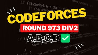 Codeforces Round 973 Div 2  Editorial for Problem ABCD [upl. by Enyrehtac450]