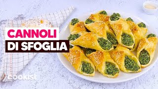 Cannoli di pasta sfoglia con ricotta e spinaci lantipasto facile e sfizioso da provare [upl. by Ginnie]