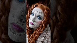 Porcelain Doll makeup transition 🤍 Army Dreamers  Kate Bush [upl. by Aicsila335]