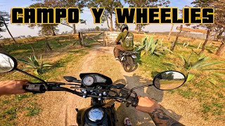 Wheelies y Costillar en el campo 🤠 Vlog 1 4K GoPro Hero12 Black Honda XR 180 Zanella Sapucai 150 [upl. by Shel582]