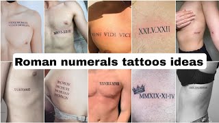 Roman Numerals tattoo designs ideas  new Roman numerals tattoos 4K HD video  Roman Numerals [upl. by Godfry113]