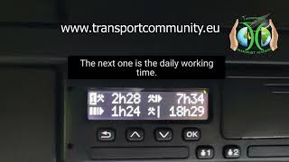 Stoneridge tachograph working time display [upl. by Aciraa]